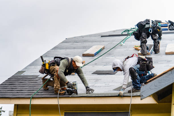 Professional Gutter Installation technician working in Chimney Rock, NC